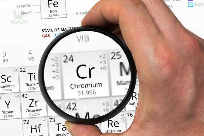 Chrome dans l'acier inoxydable