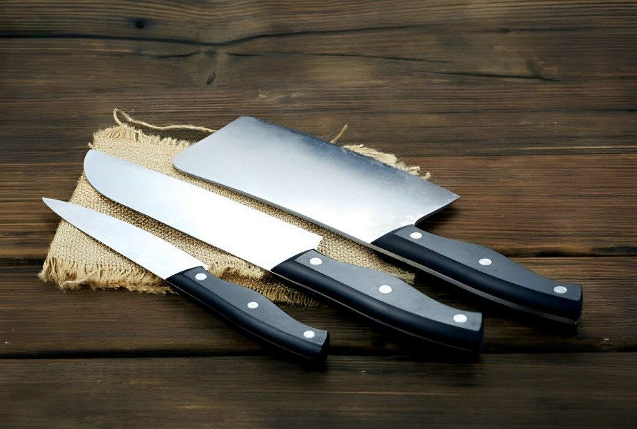سكاكين مطبخ من الفولاذ المقاوم للصدأ 440C
