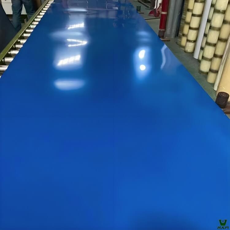 Ligne de production de feuilles de couleur bleue en acier inoxydable